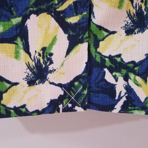 J.CREW FACTORY Basketweave Floral Botanical Print Pencil Skirt - Picture 4 of 4